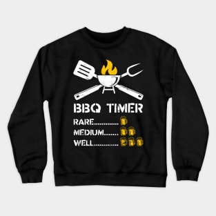 BBQ Timer Barbeque & Beer Crewneck Sweatshirt